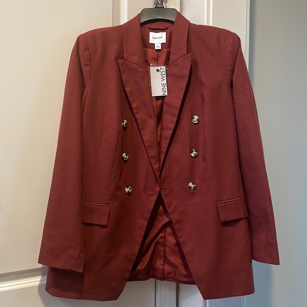 Nine West Burgundy Blazer